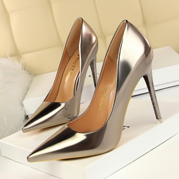 Patent Leather Thin Heels Office Women Shoes New Arrival Pumps Fashion High Heels Shoes Women's Pointed Toe Sexy Shoes Shallow